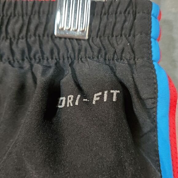 Nike Shorts Womens Medium Black Running Swoosh Logo Athletic Dri Fit Drawstring - Picture 10 of 12